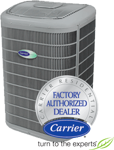 Carrier AC unit on white background.
